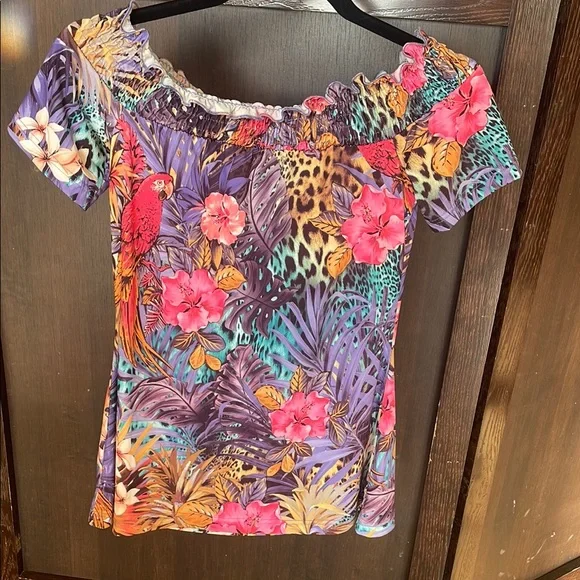 VENUS Tropical Print Women's Top - Picture 4 of 7